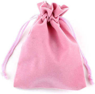 

SYGA Velvet Cloth Jewellery Pouches/Drawstring Bags for Jewellery Gift (50, Light Pink) Potli(Pink)