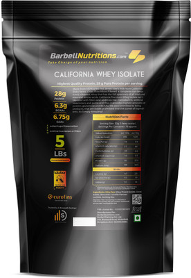 

Barbell Nutritions.com California Whey Isolate Whey Protein(2.27 kg, Chocolate Vanilla Sandwich)