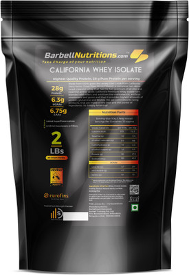 

Barbell Nutritions.com California Whey Isolate Whey Protein(907.0 g, Ice Cream Vanilla)