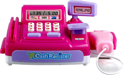 

ToyzIsland Exclusive High Quality MY FUNNY CASH SHOPPING REGISTER WITH FRUITS BASKET AND BAR CODE