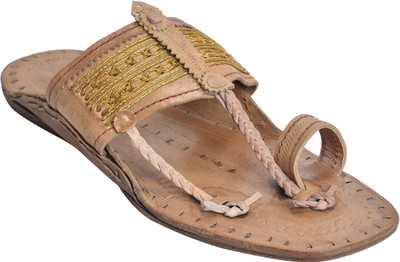 

Kolaapuri Center Men Tan Flats
