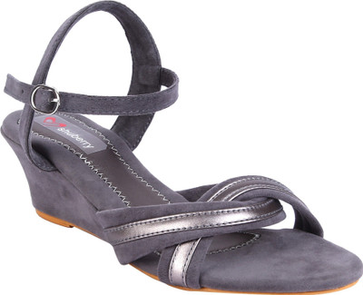 Shuberry Women Grey Wedges Flipkart