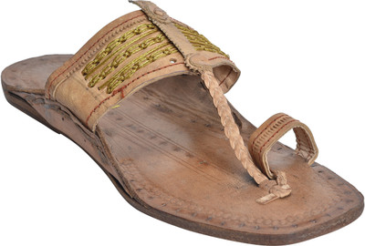 

Kolaapuri Center Men Tan Flats