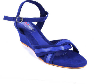 Shuberry Women Blue Wedges Flipkart