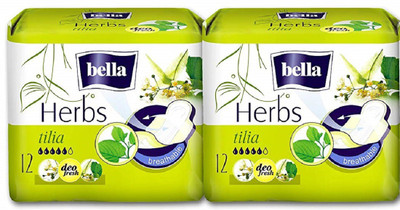 

BELLA Herbs with Tilia Flower - 12 Pieces (PACK OF -2PCS) Sanitary Pad(Pack of 24)