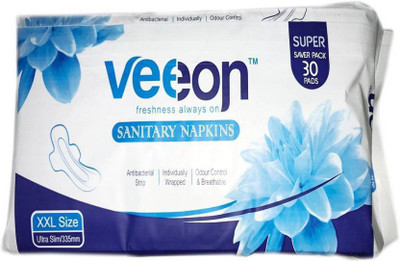 

veeon SUPER SAVER FAMILY PACK Sanitary Pad Sanitary Pad(Pack of 30)