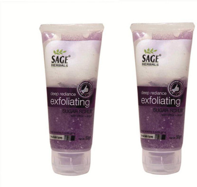 

Sage Herbals Pure Herbals Gentle deep rediance Exfoliating Sugar Face Scrub 50gm Pack Of 2 Scrub (100 g) Scrub(50 g)