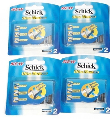 

Schick Ultra Blue Plus - 8 Cartridge Refills razor pack(Pack of 4)