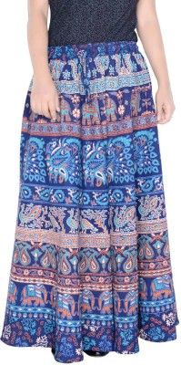 Sttoffa S Animal Print Women Broomstick Dark Blue Skirt