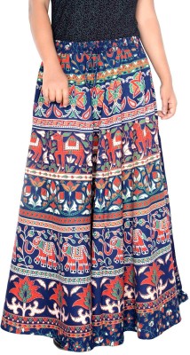 Sttoffa S Animal Print Women Broomstick Blue Skirt