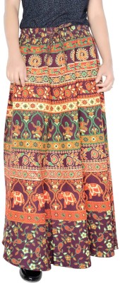 Sttoffa S Animal Print Women Broomstick Brown Skirt