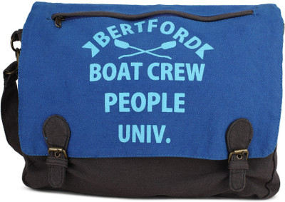 

People Women Casual Black, Blue Canvas Sling Bag