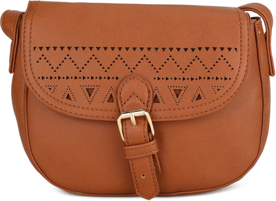 

People Women Casual Tan PU Sling Bag