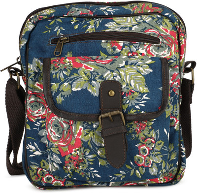 

People Women Casual Multicolor Canvas Sling Bag