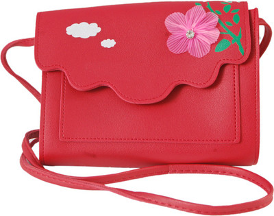 

sparklyy Women Evening/Party, Casual, Formal Red Synthetic Leather Sling Bag