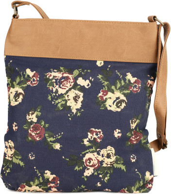 

People Women Casual Multicolor Canvas Sling Bag