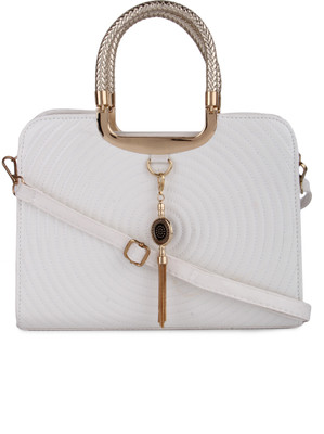 

Kleio Women Evening/Party White PU Sling Bag