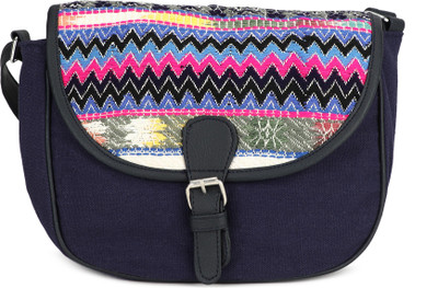 

People Women Casual Multicolor Cotton Sling Bag