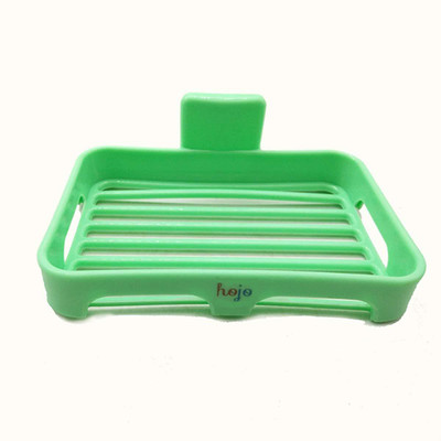 

Hojo Soap Box Self Adhesive Traceless Waterproof Kitchen Bathroom Soap Holder Dish No Drilling Required (Green)(Green)