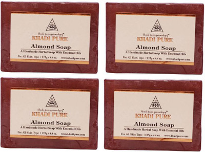 

Khadi Pure Herbal Almond Soap (500 g, Pack of 4)(500 g, Pack of 4)