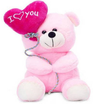 

Tajpur Traders I Love You Ballon Heart Teddy Bear soft toy - 20 cm(Pink)