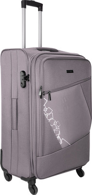 

Nasher Miles Bogota Expander Soft Side Checkin Luggage| Grey 24 Inch /65CM Trolley/Travel/Tourist Bag Expandable Cabin Luggage -  inch(Grey