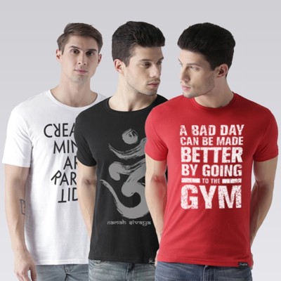Young trendz Graphic Print Men Round Neck Multicolor T-Shirt