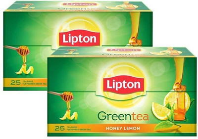 

lipton Pack of 2 (25x2=50 Tea Bag) Honey, Lemon Green Tea Bags(25 Bags, Tetrapack)