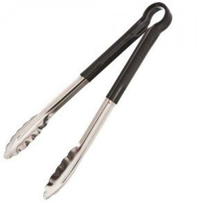 Bhalaria SS Utility Tong with Black Handle , 24cm Stainless Steel 24 cm Utility Tongs(Pack of 1)