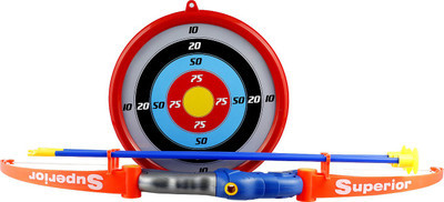 

ToyzIsland Exclusive High Quality SUPER ARCHERY SET WITH BOARD AND DARTS ARROW SIZE 60 CM(Multicolor)