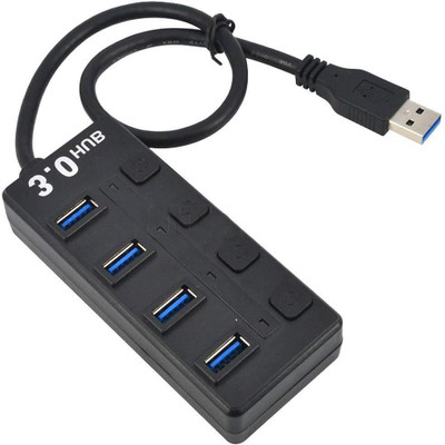Smacc 4 Port USB3.0 Blck/white hub 3.0 USB Hub(Black)