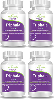 

Natures Velvet Lifecare Triphala Pure Extract 500 mg, 60 Veggie Capsules - Pack of 4(240 No)