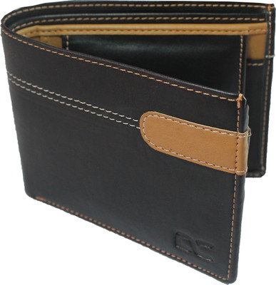 

Dezire Crafts Boys Formal Tan, Black Artificial Leather Wallet(6 Card Slots), Black;tan
