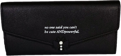 

cereta Girls Black Artificial Leather Wallet(10 Card Slots)
