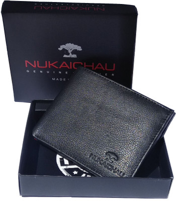 

Nukaichau Men Black, Red Genuine Leather Wallet(6 Card Slots)