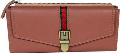 

cereta Girls Pink Artificial Leather Wallet(11 Card Slots), Brown
