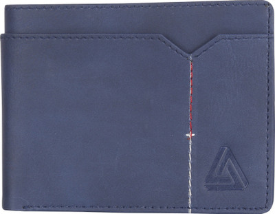 

USL Men Casual Blue Genuine Leather Wallet(6 Card Slots)