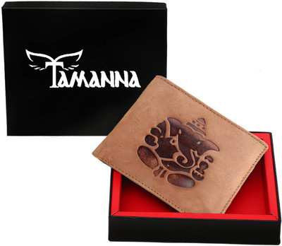 

Tamanna Men Tan Genuine Leather Wallet(7 Card Slots)
