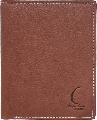 

Chandair Men Brown Genuine Leather Wallet(7 Card Slots), Light brunette brown
