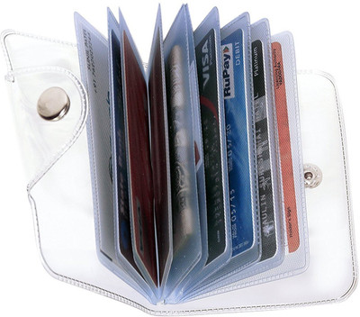 

Jeezbier Boys Tan Plastic Card Holder(10 Card Slots), Transparent