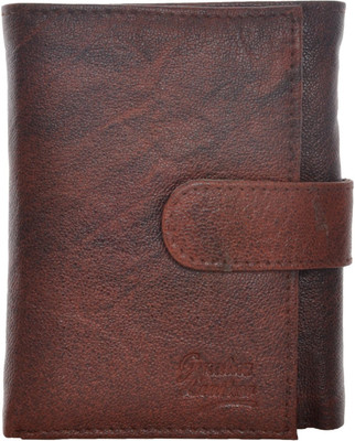 

Fashno Men Brown Genuine Leather Wallet(8 Card Slots)