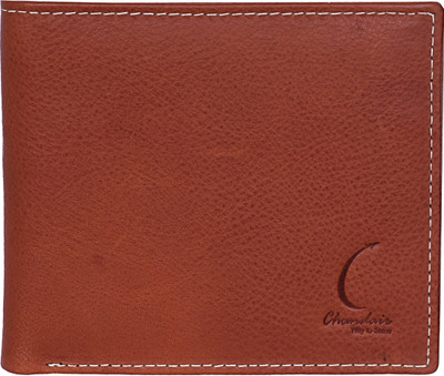 

Chandair Men Red Genuine Leather Wallet(7 Card Slots), Light maroon with white stitch