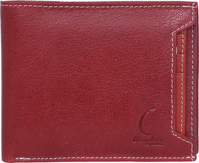 

Chandair Men Red Genuine Leather Wallet(6 Card Slots), Dark cheery red