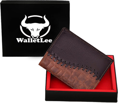 

WalletLee Men Brown Genuine Leather Wallet(8 Card Slots)