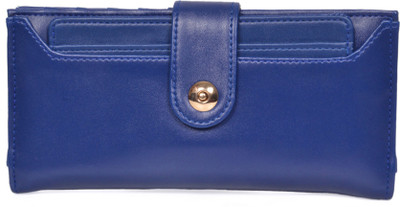 

Blossom Women Blue Artificial Leather Wallet(11 Card Slots)