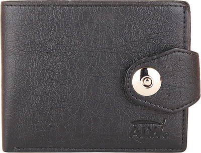 

ALW Men Black Artificial Leather Wallet(3 Card Slots)