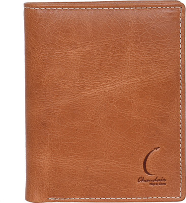 

Chandair Men Brown Genuine Leather Wallet(8 Card Slots), Light coffe brown