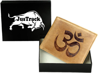 

JusTrack Men Tan Genuine Leather Wallet(5 Card Slots)