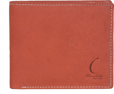 

Chandair Men Orange Genuine Leather Wallet(7 Card Slots), Dark carrot orange