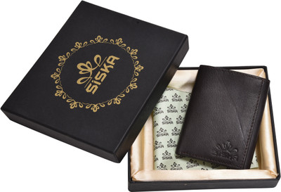 SISKA Boys Brown Genuine Leather Wallet(7 Card Slots)